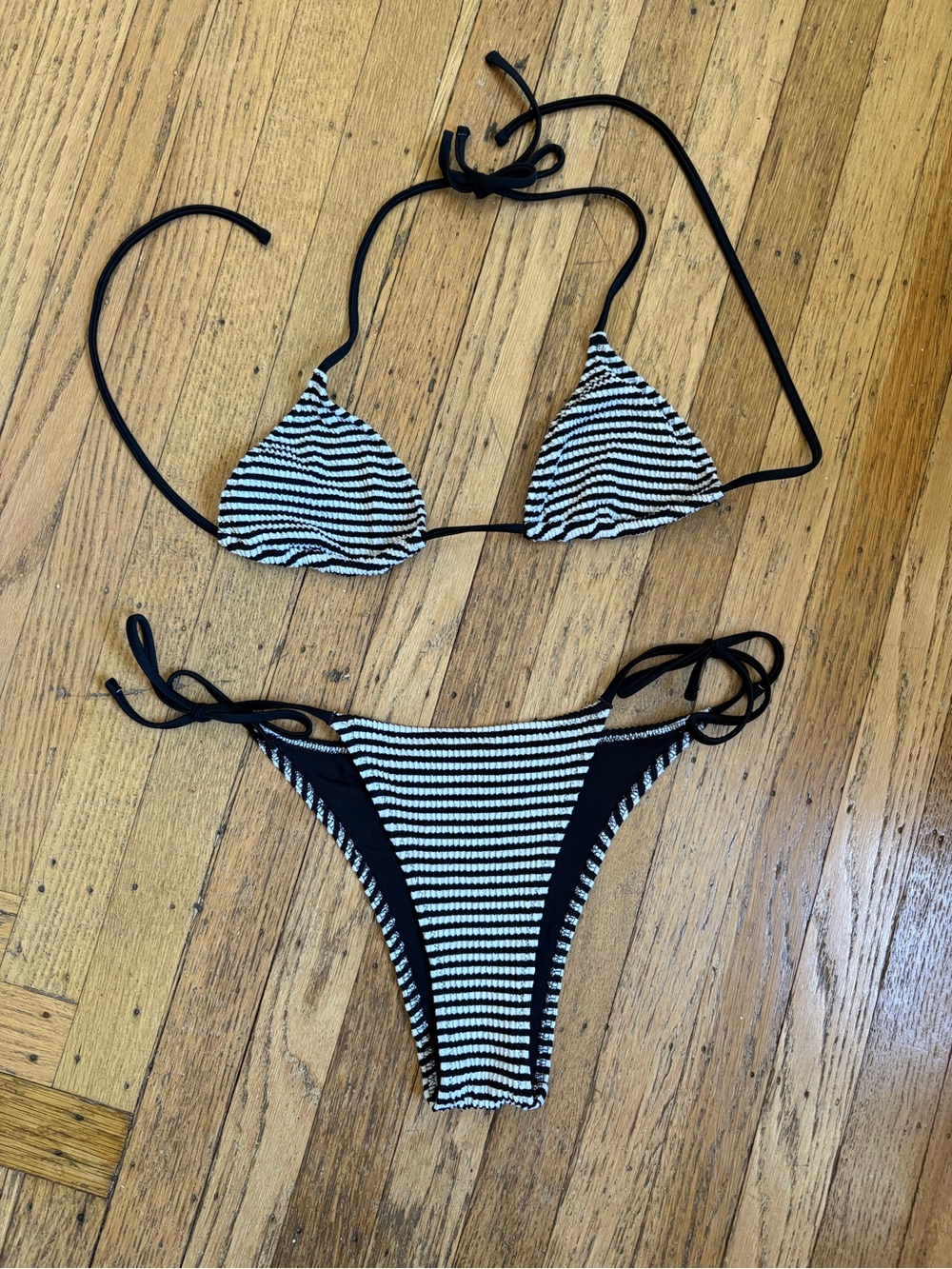 Aerie Ribbed Striped Bikini Top and Bottom